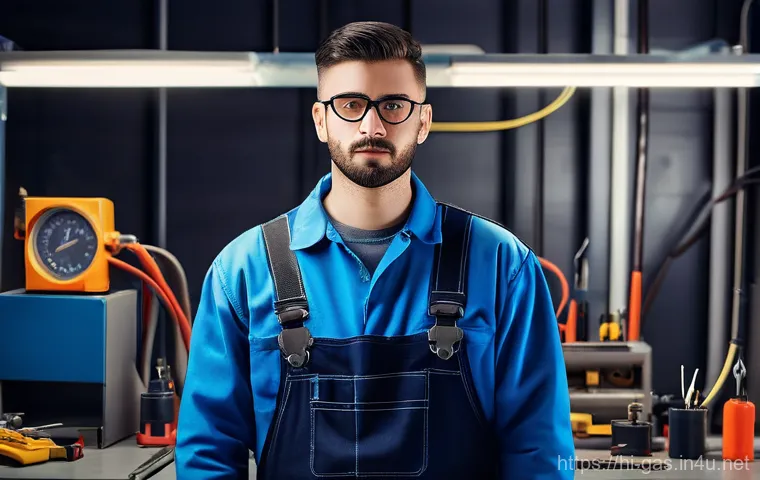 가스 자격증 실기 채점 기준 분석 - **Prompt 1: A Diligent Gas Technician at Work**
"A male gas technician, in his late 20s to early...
