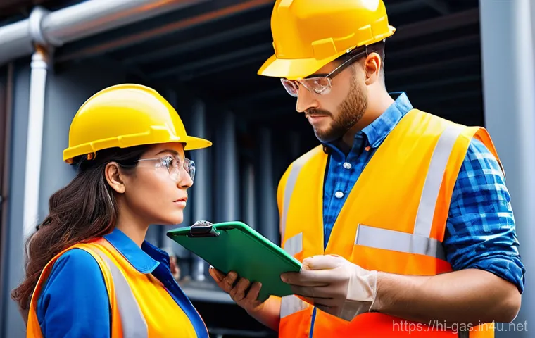 가스 자격증 실기 채점 기준 분석 - **Prompt 2: Demonstrating Gas Leak Detection Safety**
    "A female gas technician, in her mid-30s, ...