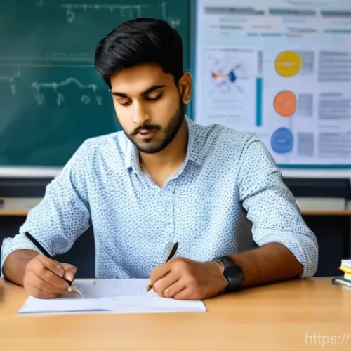 가스 자격증 필기 시험 암기 팁 - **Prompt:** A focused young Indian man, in his late 20s, with a thoughtful expression, is seated at ...